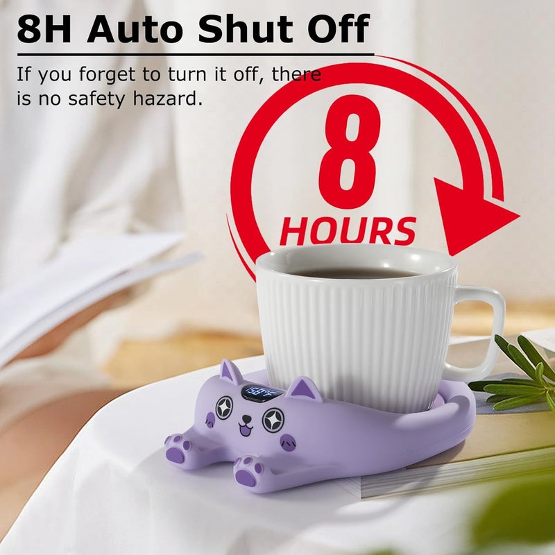 PUSEE Coffee Mug Warmer with Auto Shut Off, 3 Temp Control, Candle Warmer Plate, Enjoy Warm Coffee & Tea, Gifts for Women & Men - Image 4